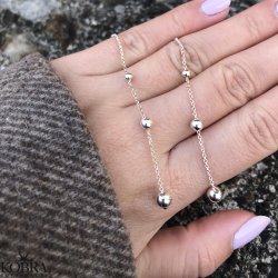 "Helium" slv reringe med slv kugler