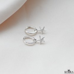 "Starfish" slv reringe med sstjerner