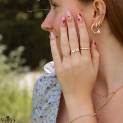 "Stella Marina" slv ring med sstjerner