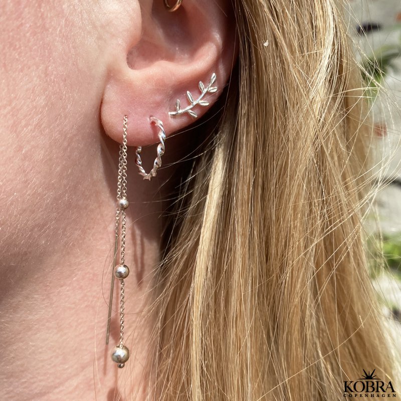 "Helium" slv reringe med slv kugler