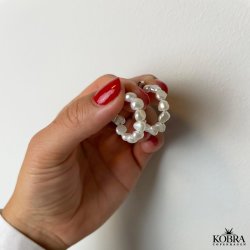 "Maggie" perle hoops / reringe i slv