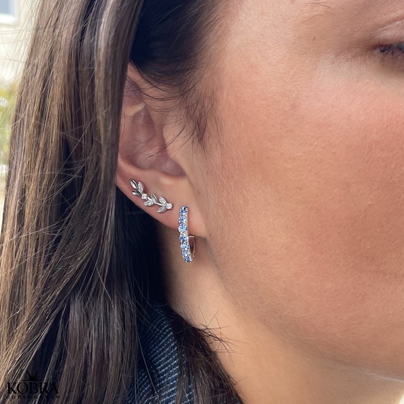 "Lemon" slv reringe med valgfri farvet zirkonia sten