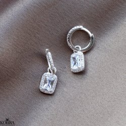 "Wiona" slv reringe med stor zirkonia sten