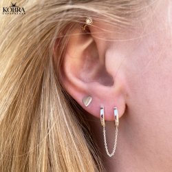 "Sienna" slv reringe / hoops til 2 huller i rerne