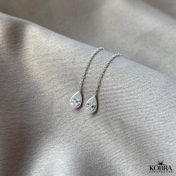 "Serina" slv reringe / retrde med hvide eller lyserde sten