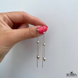 "Helium" slv reringe med slv kugler