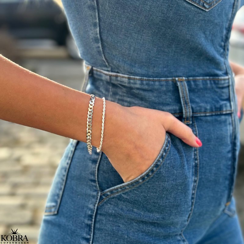 "Clinton" 5 mm panzer armbnd i sterling slv