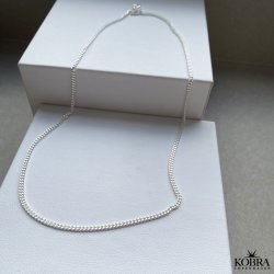 "Clinton" 2mm panzer halskde i sterling slv til herre