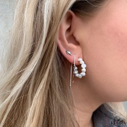 "Maggie" perle hoops / reringe i slv