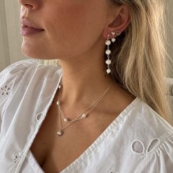 "Astrid" sterling silver earrings with freshwater pearls
