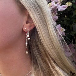 "Elina" slv retrde med rde og hvide perler