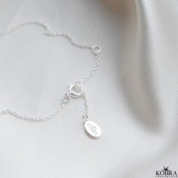 "Sicily" slv armbnd med gte ferskvandsperler