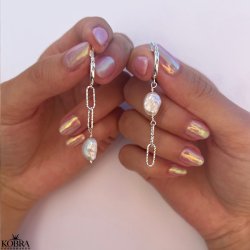 "Pilgrimme" slv perlereringe med chunky kde