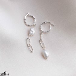 "Pilgrimme" slv perlereringe med chunky kde