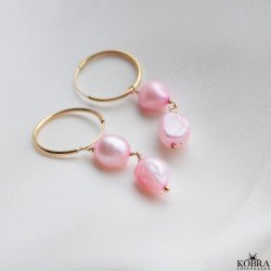 "Sugar" forgyldte reringe med lyserde ferksvandsperler