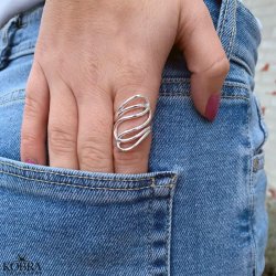 "Numa" kurvet sterling slv ring
