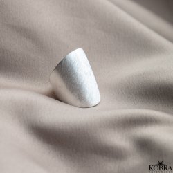 "Harvey" large wide silver ring in matte design