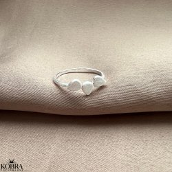 "Trena" enkel slv ring med 3 blade