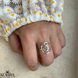 "Close To You" handmade silver ring with your letters