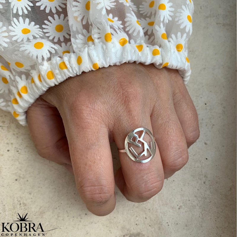 "Close To You" handmade silver ring with your letters