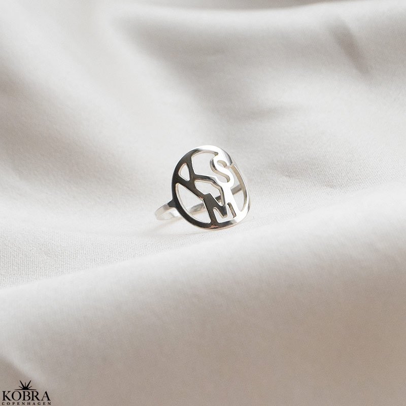 "Close To You" handmade silver ring with your letters