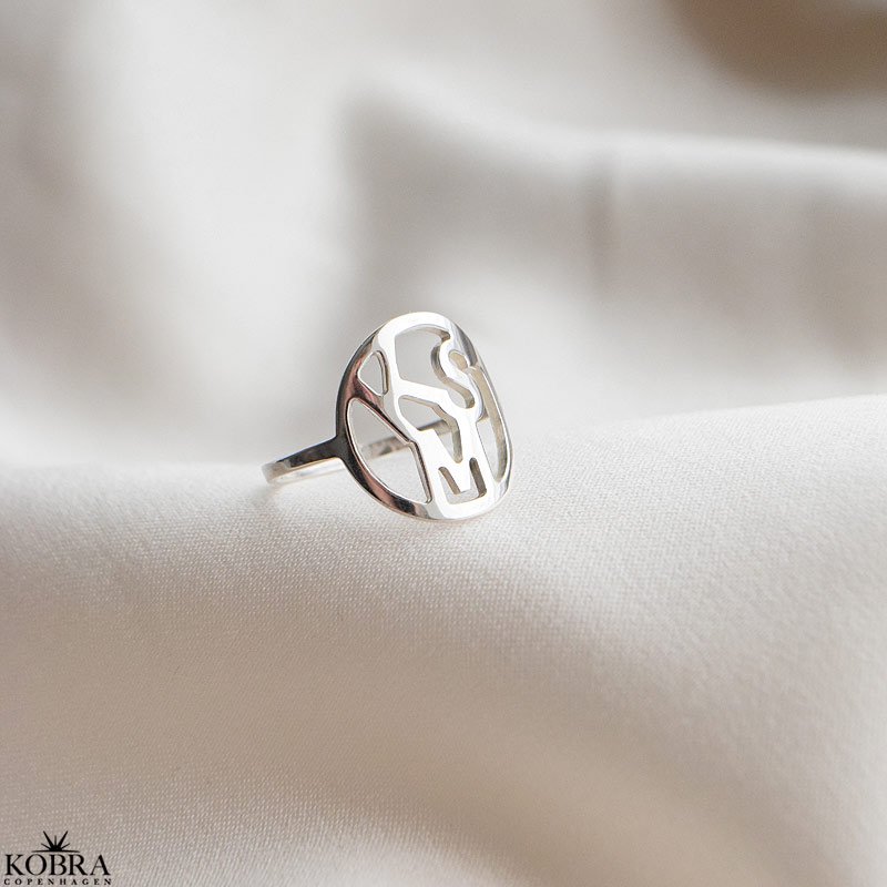 "Close To You" handmade silver ring with your letters