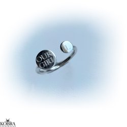 "Dallas" slv ring med tags inklusiv din personlige gravering