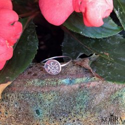 "Havana" slv ring med krydsgravering af dine bogstaver / symboler