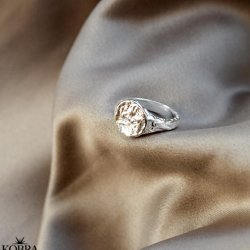 "Envy" Chunky sølv ring i organisk design