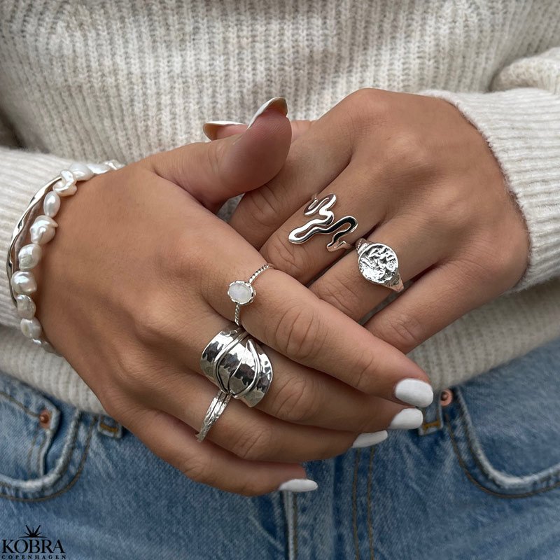 "Hattie" hammerslet 3i1 slv ring