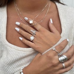 "Hattie" hammerslet 3i1 slv ring