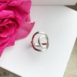 "Rio" unique circle silver ring