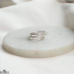 "Nikki" stacking, stress fidget ringe i slv