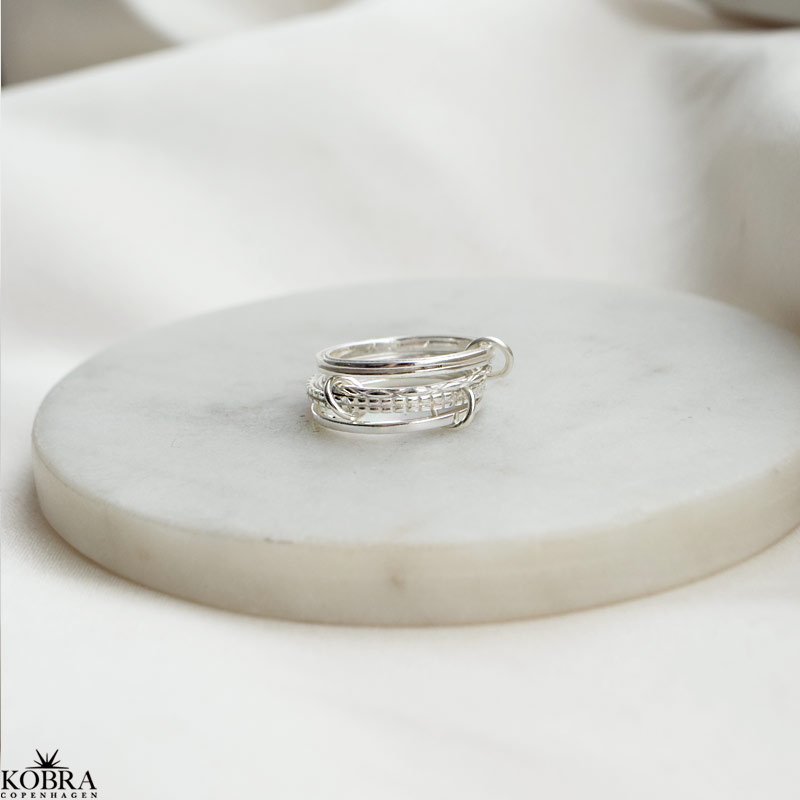 "Nikki" stacking, stress fidget ringe i slv