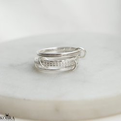"Nikki" stacking, stress fidget ringe i slv