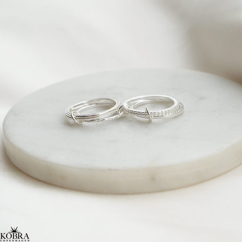 "Nikki" stacking, stress fidget ringe i slv