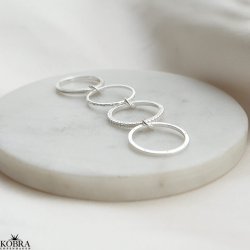 "Nikki" stacking, stress fidget ringe i slv