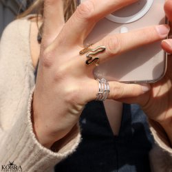 "Nikki" stacking, stress fidget ringe i slv