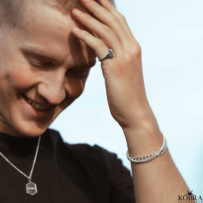 "London" Signet ring i slv med din gravering til mnd