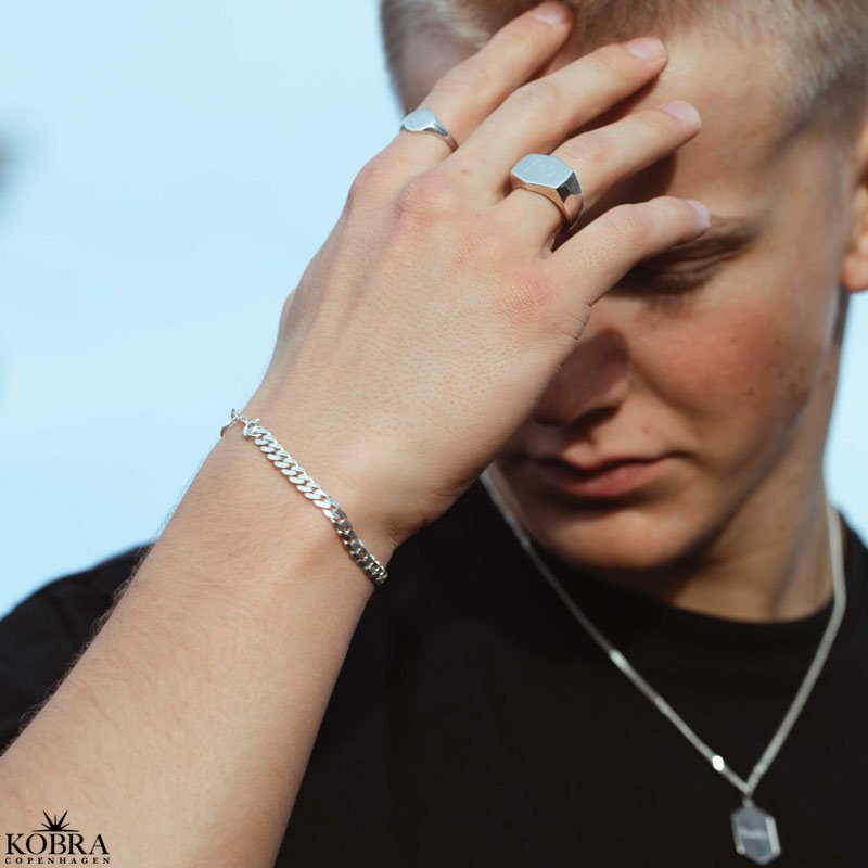 "Clinton" 5 mm panzer armbnd i gte slv til mnd