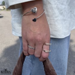 "Firenze" slv ring med hvide sten