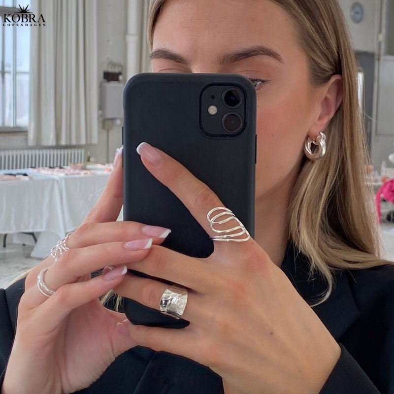 "Numa" kurvet sterling slv ring