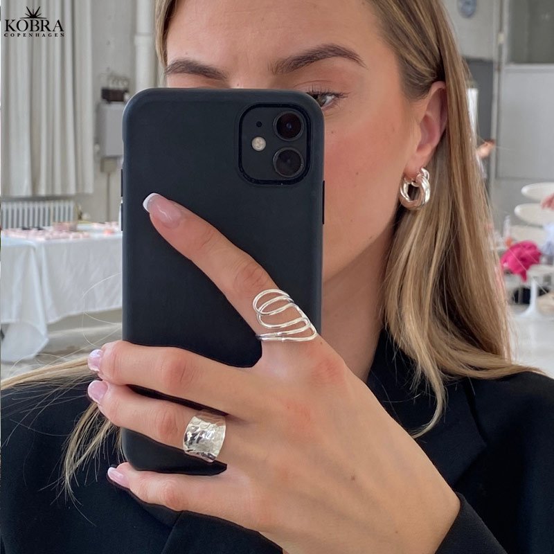 "Numa" kurvet sterling slv ring