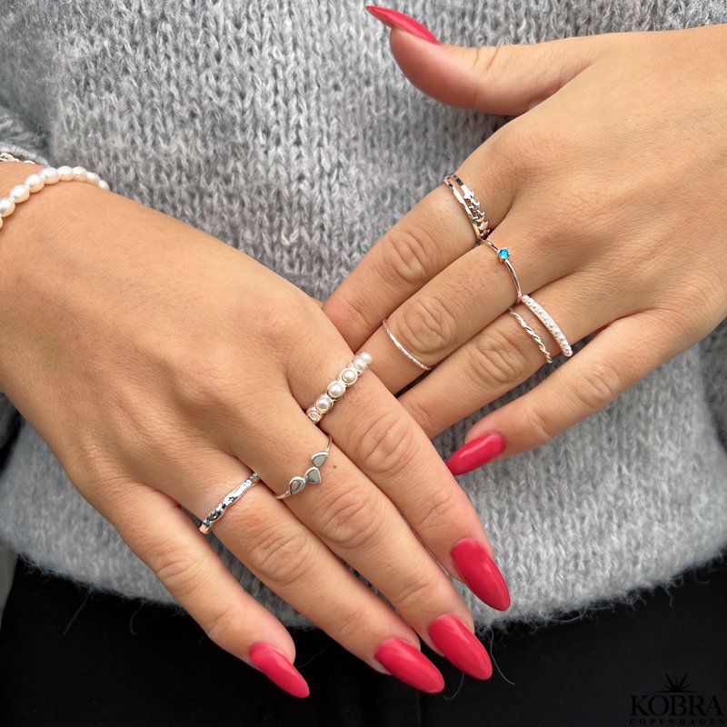 "Trena" enkel slv ring med 3 blade