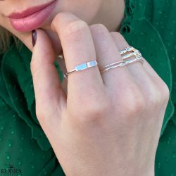 "Xenia" simple silver ring