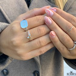 "Frida" enkel slv ring med lille hvid zirkonia