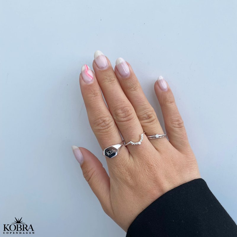 "Alexis" slv ring med hvide sten