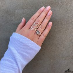 "London" signet slv ring med krydsgravering