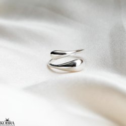 "Boa" organisk slangeformet ring i slv