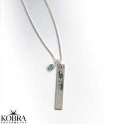 "Alliance" pendant in silver including engraving and optional gem